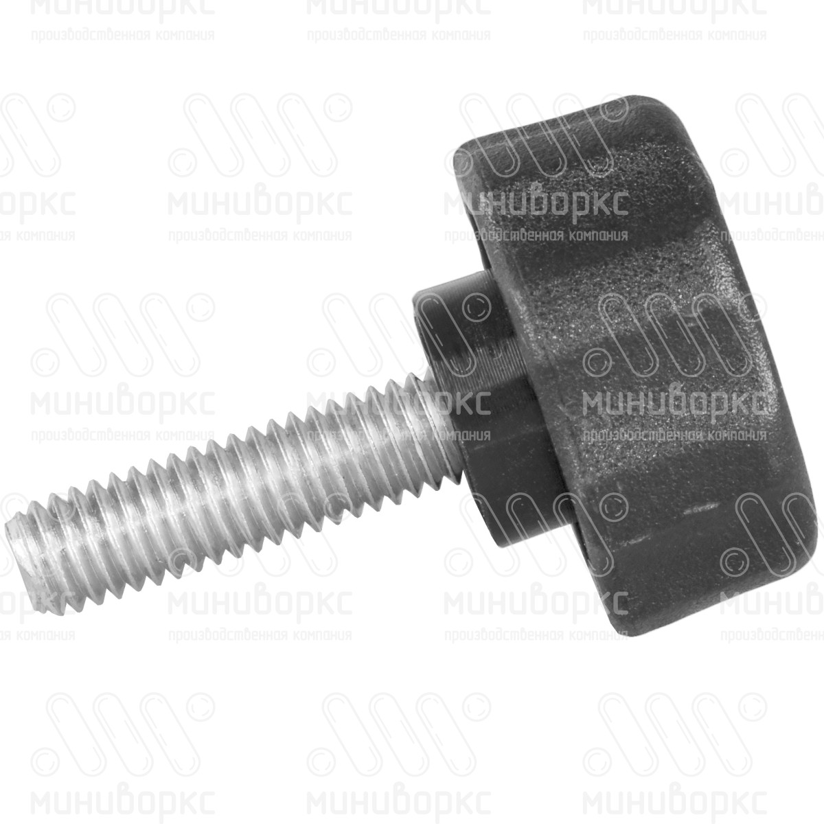 Фиксатор пластиковый с рукояткой m6x15 25 – Ф25М6-15ЧС | картинка 2