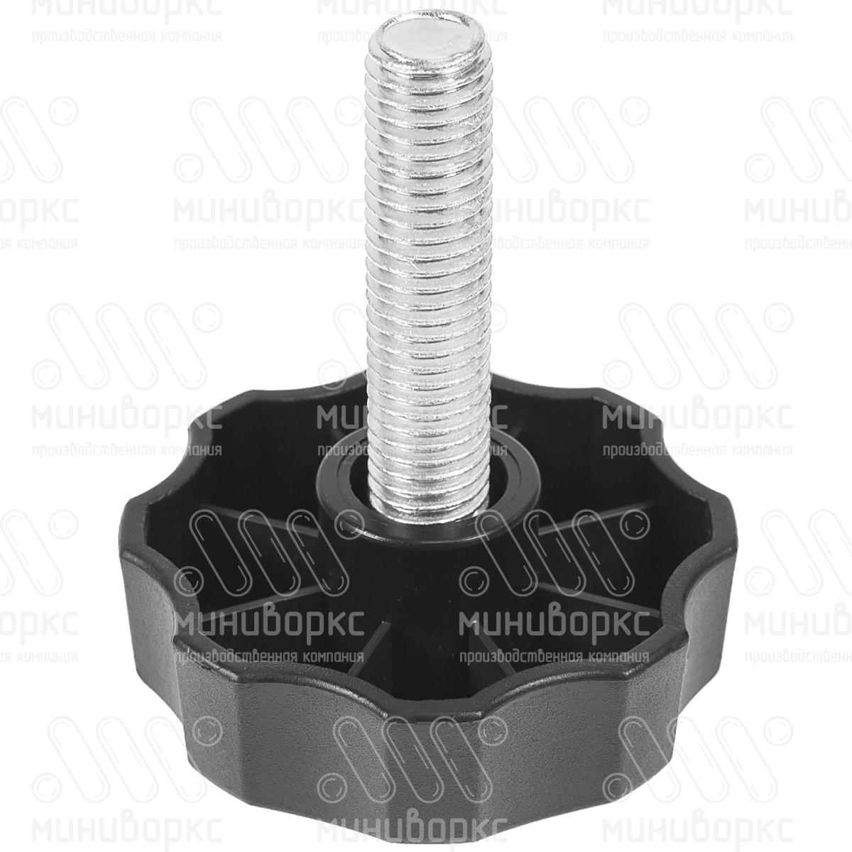 Фиксатор пластиковый с рукояткой m12x55 60 – Ф60М12-55ЧН | картинка 1